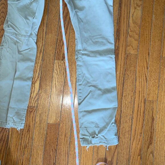 All-Terrain Gear Wrangler gray straight distressed frayed hem denim mens jeans - Picture 14 of 16